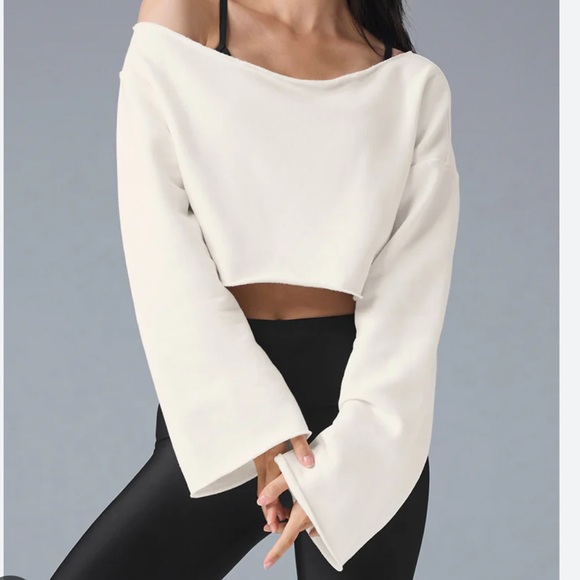 ALO Yoga Cropped Barre Shoulder Coverup - Picture 1 of 5